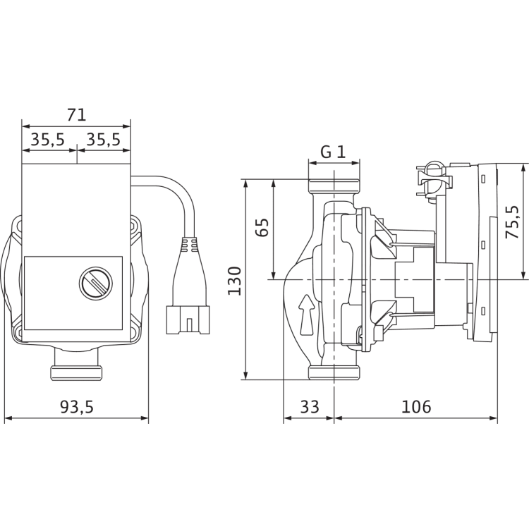 Циркуляционный насос Wilo Yonos PICO-STG 15/1-13-130