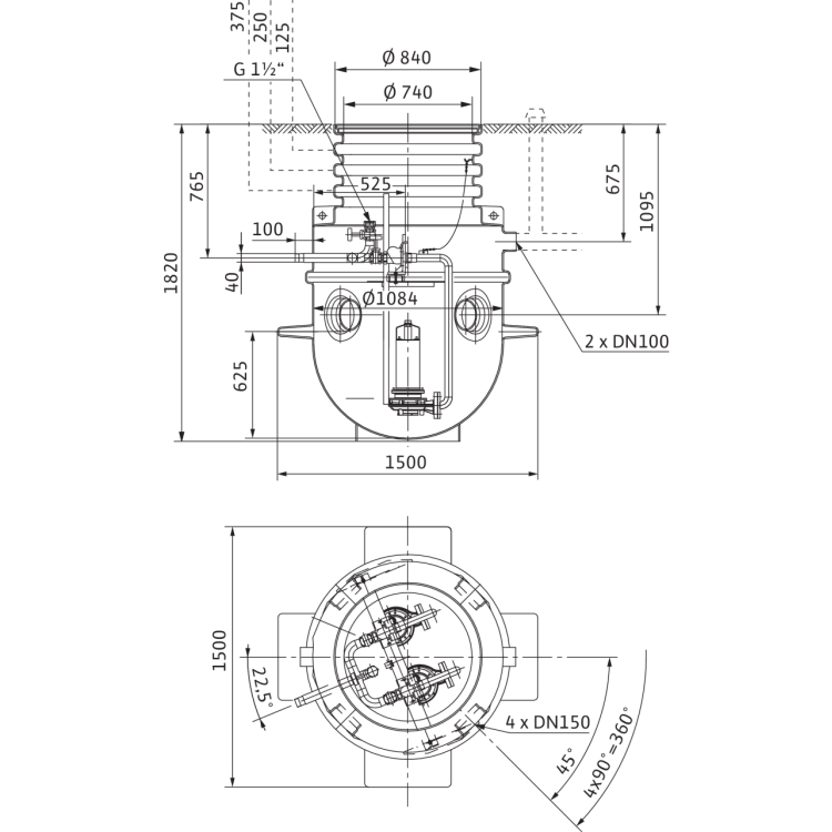 Напорная установка отвода сточной воды Wilo WS 1100 D/Rexa CUT