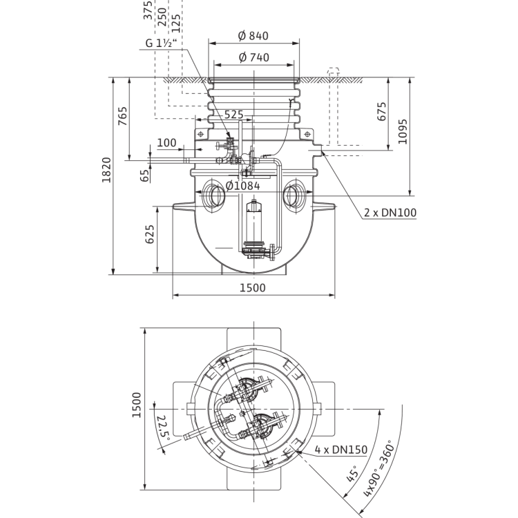 Напорная установка отвода сточной воды Wilo WS 1100 D/Rexa UNI