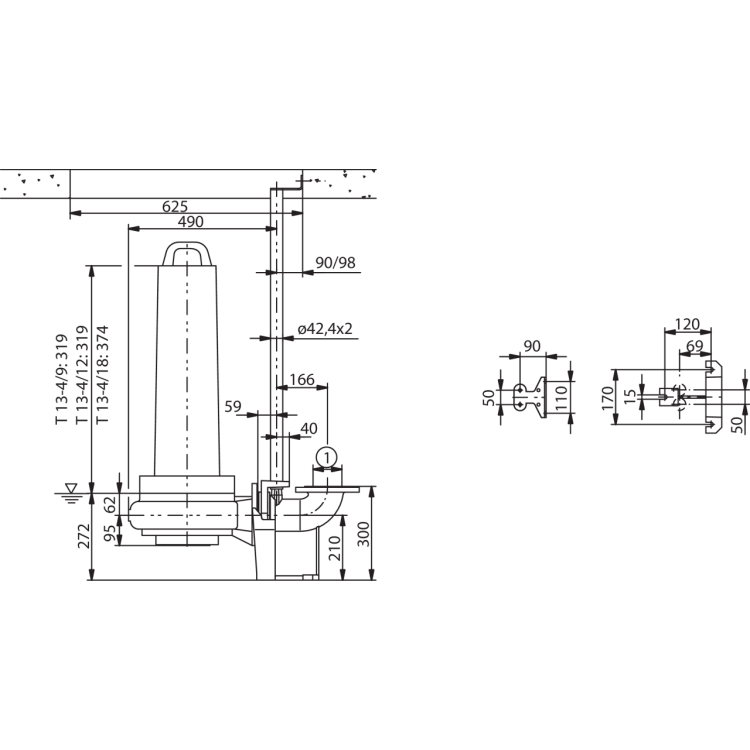 Фекальный насос Wilo EMU FA 08.53-215E + T 13-4/18HEx
