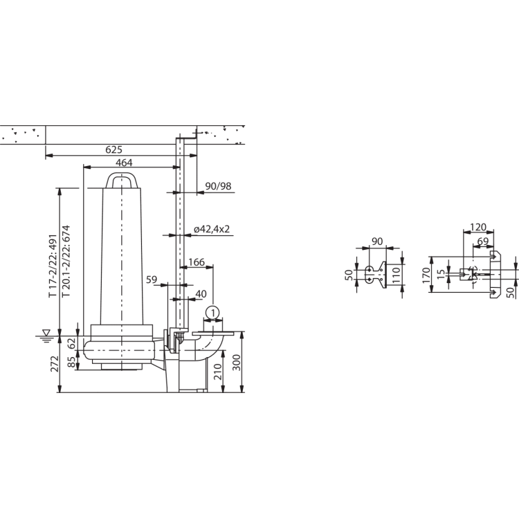 Фекальный насос Wilo EMU FA 08.66-180W +T 20.1-2/22GEx