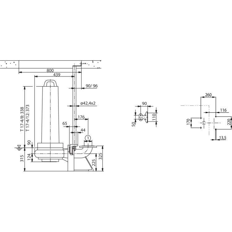 Фекальный насос Wilo EMU FA 10.22-170W + T 17-4/8HEx
