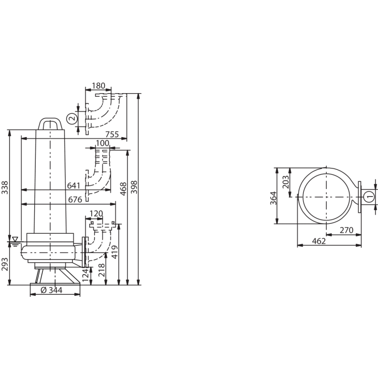 Фекальный насос Wilo EMU FA 10.41-173E + T 17-4/8HEx