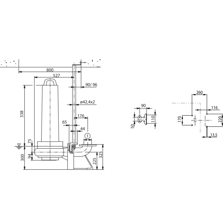 Фекальный насос Wilo EMU FA 10.41-173E + T 17-4/8HEx