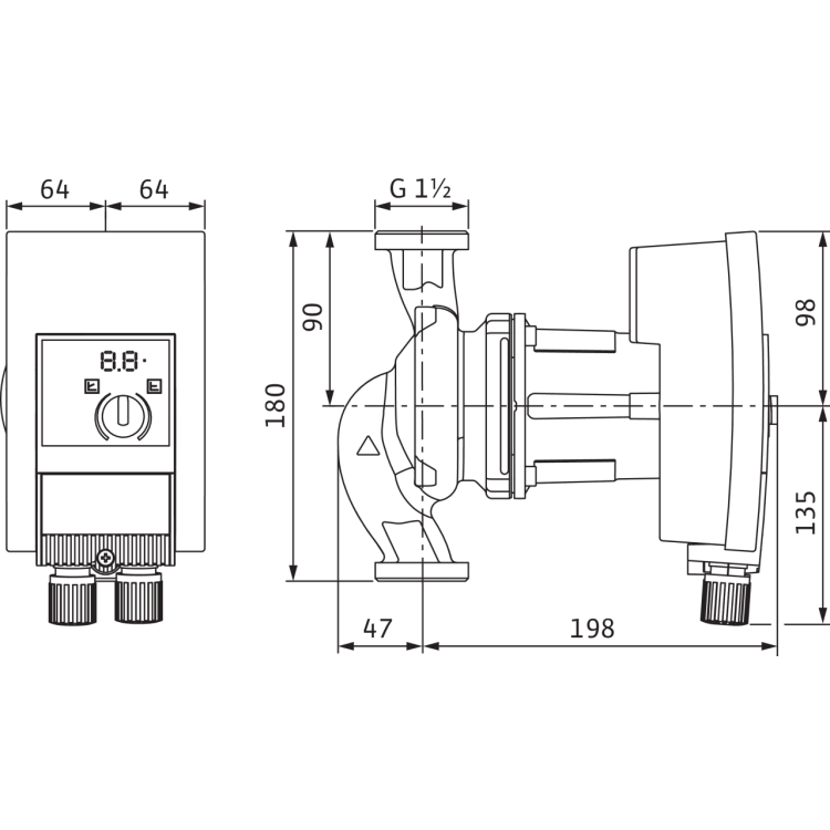 Циркуляционный насос Wilo Yonos MAXO 25/0,5-12