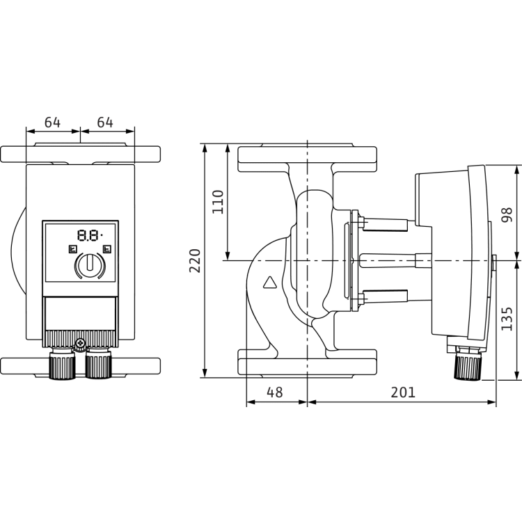 Циркуляционный насос Wilo Yonos MAXO 40/0,5-8