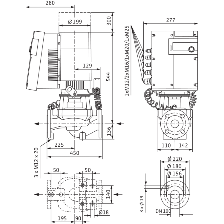 Циркуляционный насос Wilo STRATOS GIGA 100/1-33/6,0