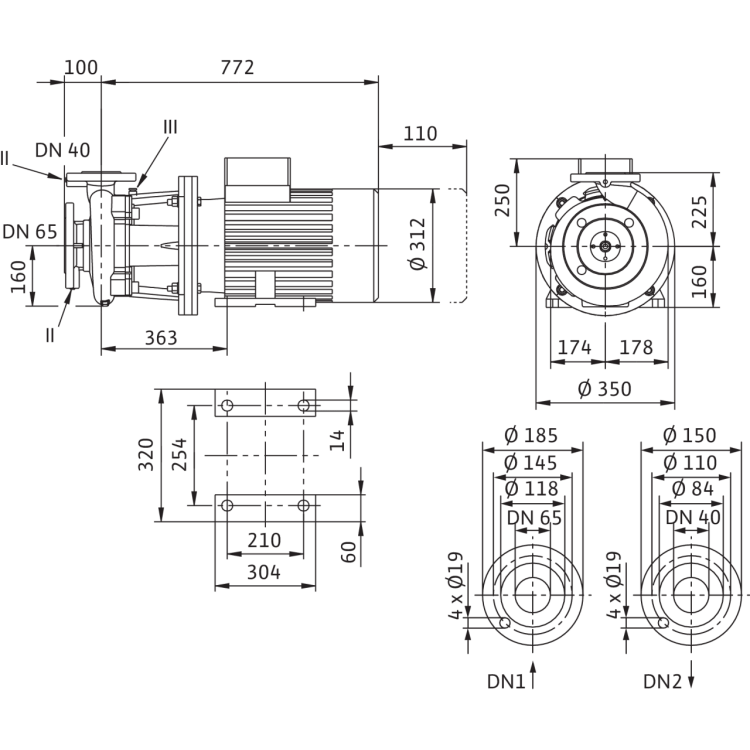 Блочный насос Wilo CronoBloc-BL 40/230-18,5/2