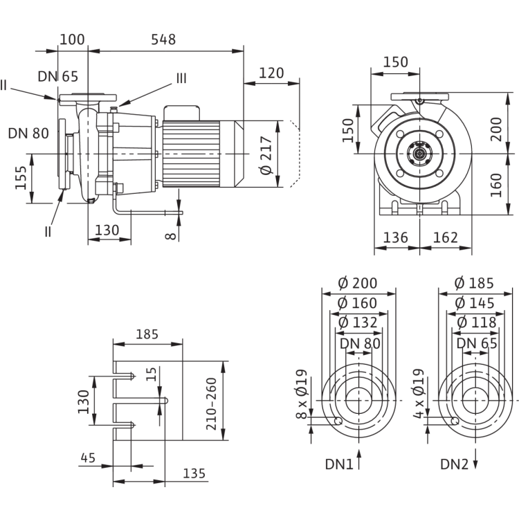 Блочный насос Wilo CronoBloc-BL 65/170-2,2/4