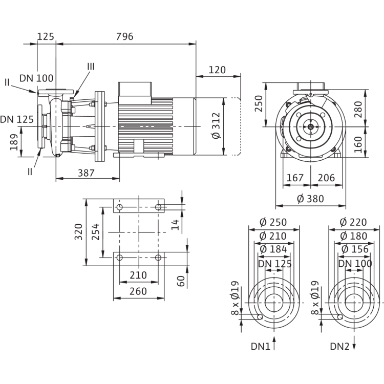 Блочный насос Wilo CronoBloc-BL 100/145-15/2