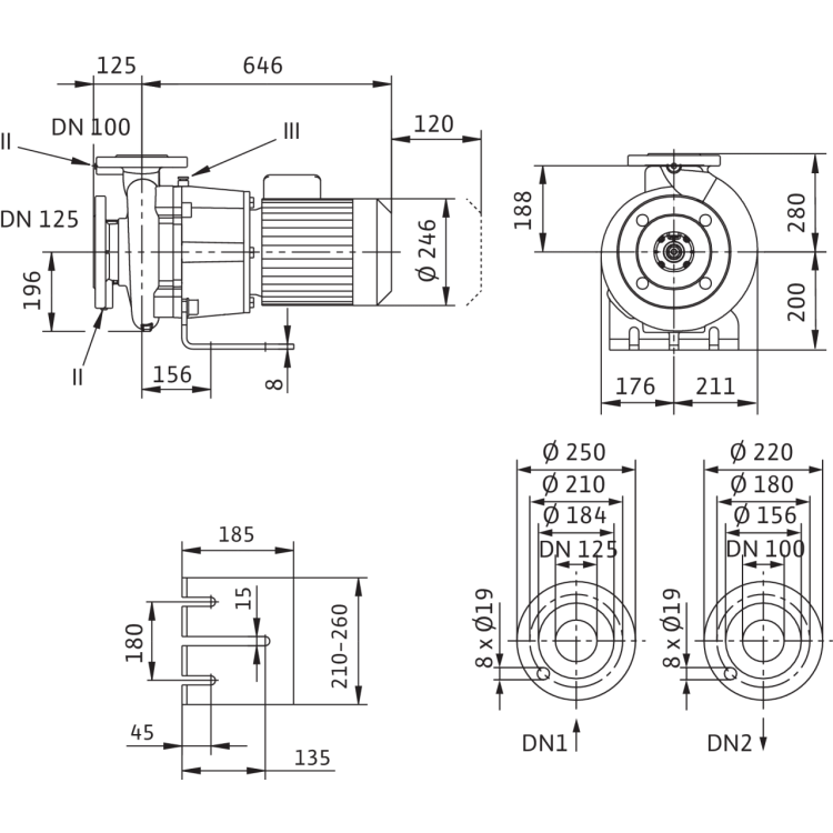 Блочный насос Wilo CronoBloc-BL 100/180-4/4