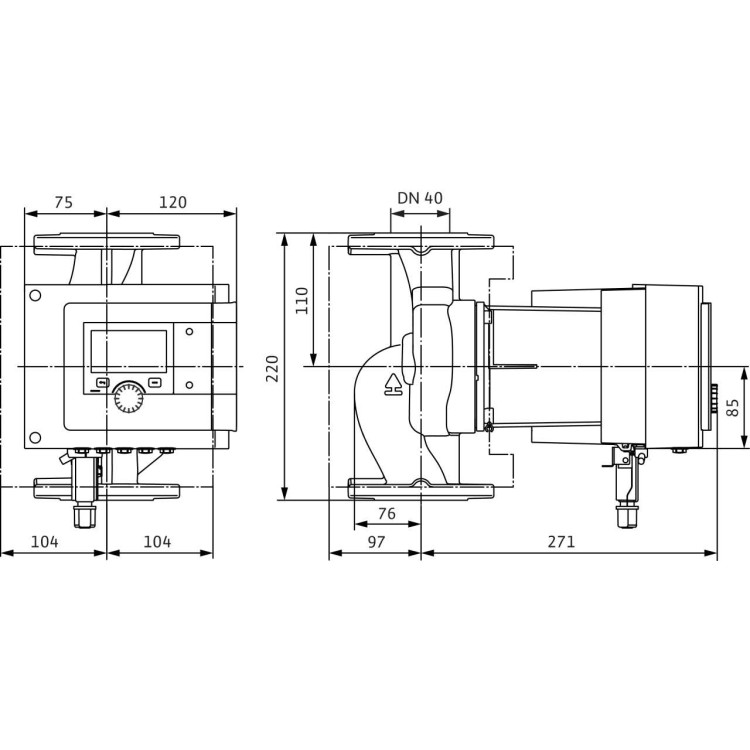 Циркуляционный насос Wilo Stratos MAXO-Z 40/0,5-8 PN16