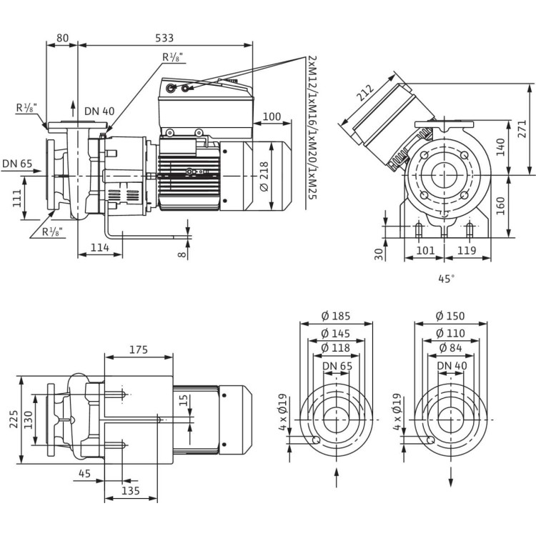 Блочный насос Wilo BL-E40/140-4/2