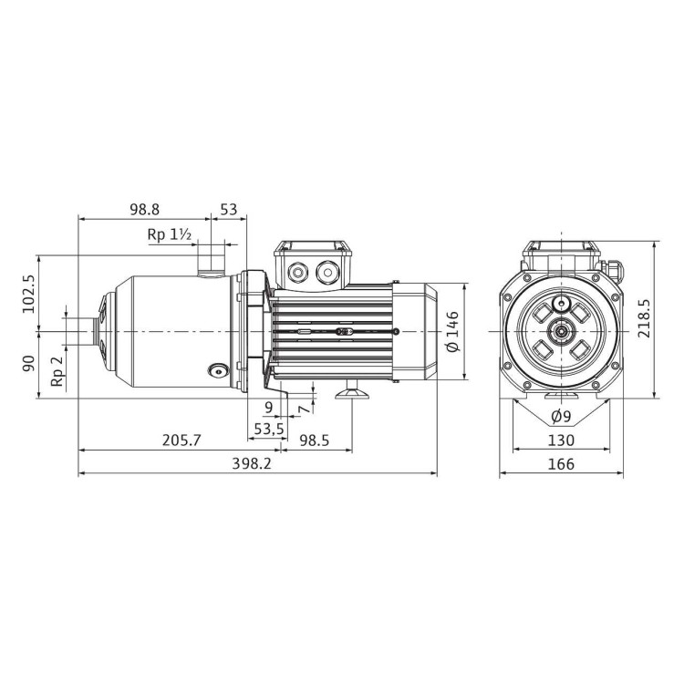 Горизонтальный многоступенчатый насос WILO Medana CH1-L.1602-1/E/E/10T